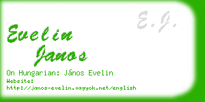 evelin janos business card