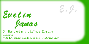 evelin janos business card